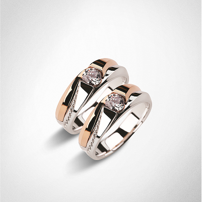 Deep Rooted Tree silhouette of earth wedding ring